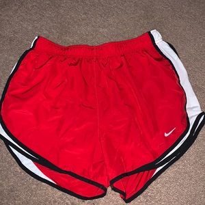 red nike running shorts